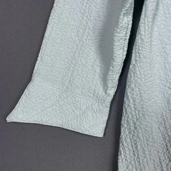 Habitat Soft Crinkle Womens Top Size Medium M Textured Long Sleeve Button Tunic - Picture 6 of 11